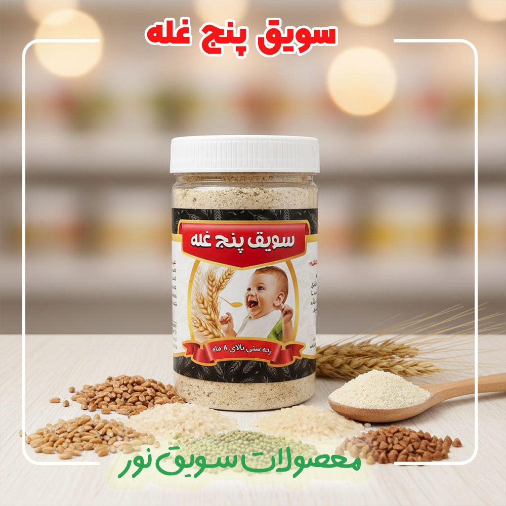 سویق پنج غله ارگانیک نور(300گرمی)