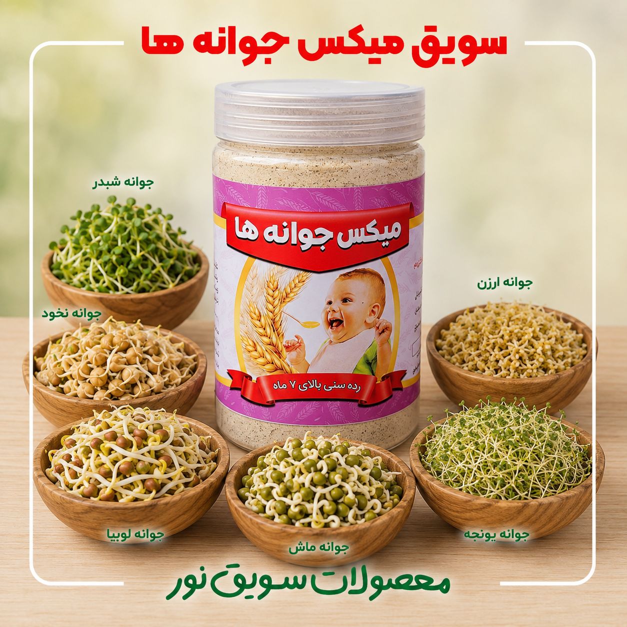 سویق میکس جوانه ها(300گرمی)
