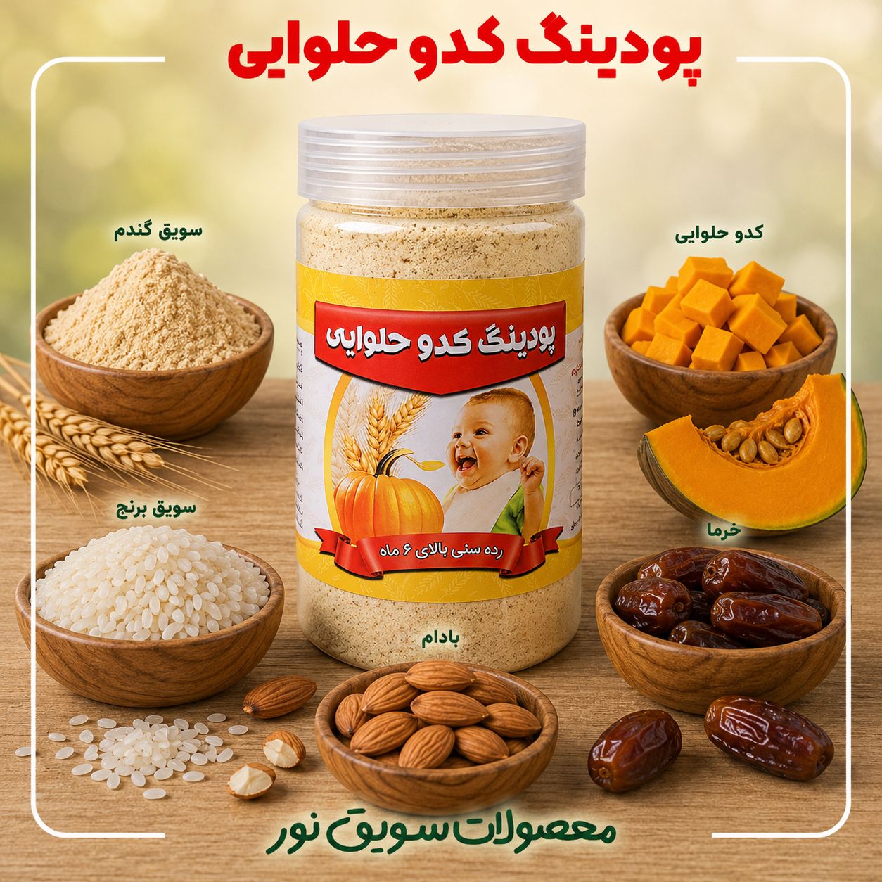 پودینگ کدو حلوایی(300گرمی)